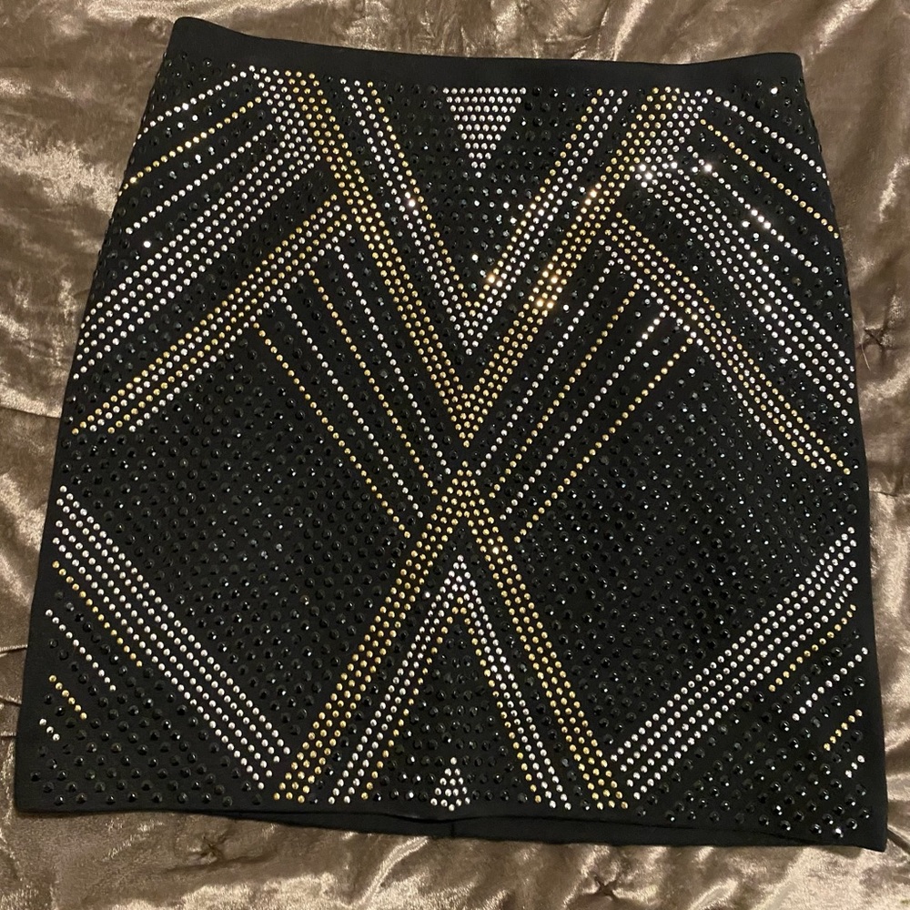 H&M glam studded skirt size 2 nwot